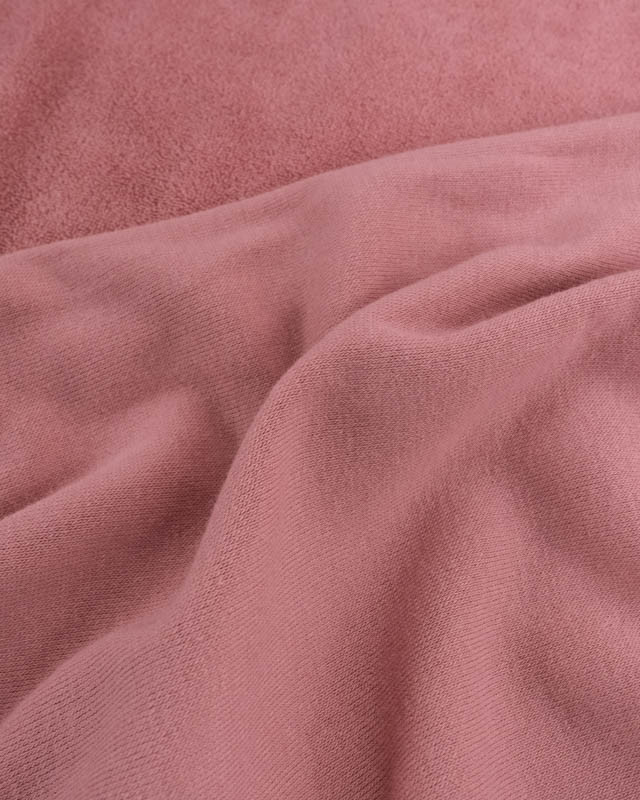 Tissu Jersey Mini Eponge Vieux Rose - Mercerine