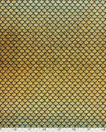 Tissu Lamé Stretch Sirène Doré - Mercerine