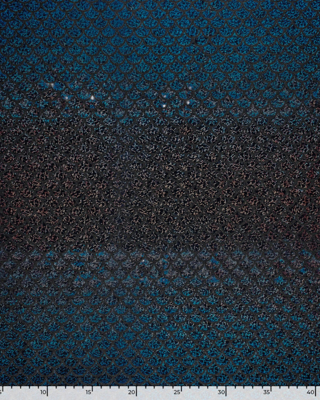 Tissu Lamé Stretch Sirène Noir - Mercerine
