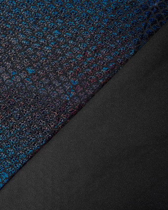 Tissu Lamé Stretch Sirène Noir - Mercerine