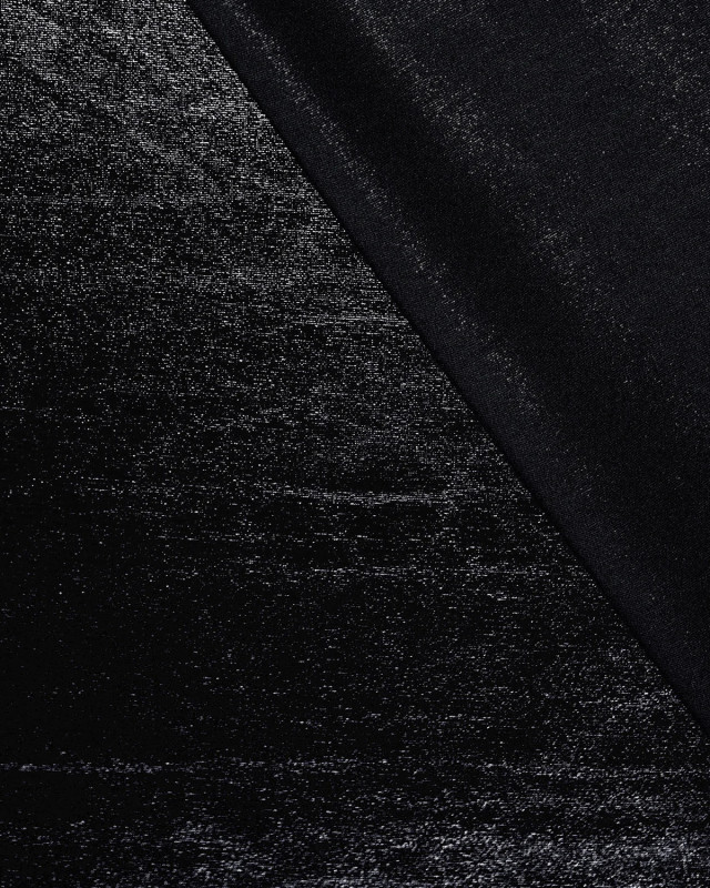Tissu Lamé Stretch Noir - Mercerine