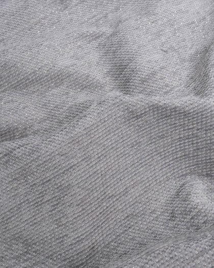 Tissu Jacquard Gris Lurex Argent - Mercerine