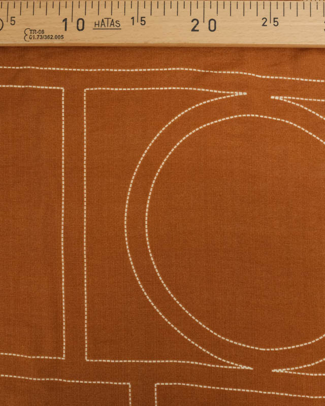 Tissu Viscose Texturée Ethnia Sienne - Mercerine