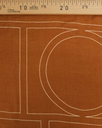 Tissu Viscose Texturée Ethnia Sienne - Mercerine