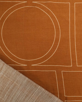 Tissu Viscose Texturée Ethnia Sienne - Mercerine
