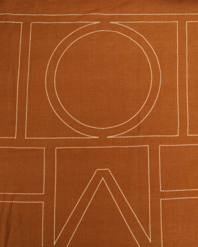 Tissu Viscose Texturée Ethnia Sienne - Mercerine