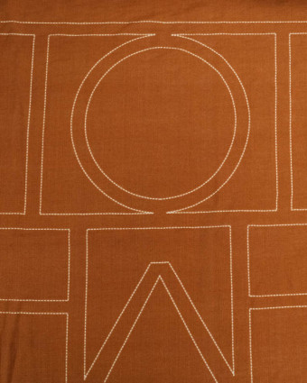 Tissu Viscose Texturée Ethnia Sienne - Mercerine