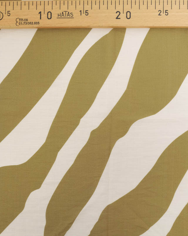 Tissu Viscose Texturée Minsa Vert Kaki - Mercerine
