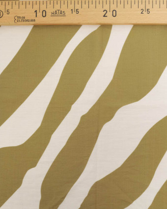 Tissu Viscose Texturée Minsa Vert Kaki - Mercerine