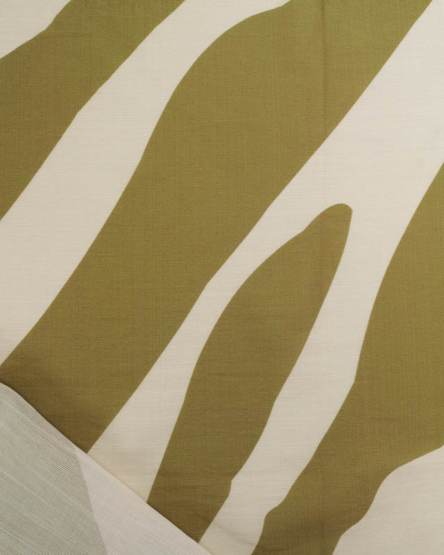 Tissu Viscose Texturée Minsa Vert Kaki - Mercerine