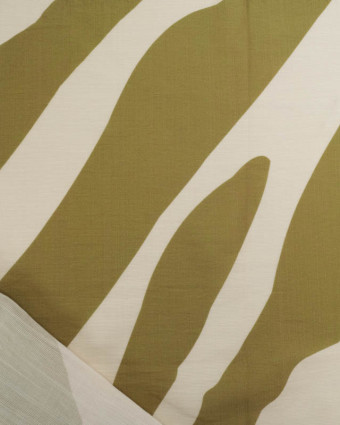 Tissu Viscose Texturée Minsa Vert Kaki - Mercerine