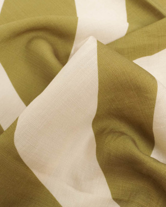 Tissu Viscose Texturée Minsa Vert Kaki - Mercerine