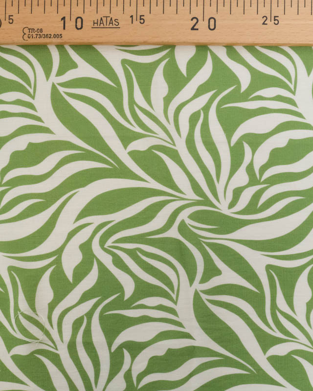 Tissu Viscose Texturée Lyra Vert Praire - Mercerine