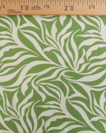 Tissu Viscose Texturée Lyra Vert Praire - Mercerine