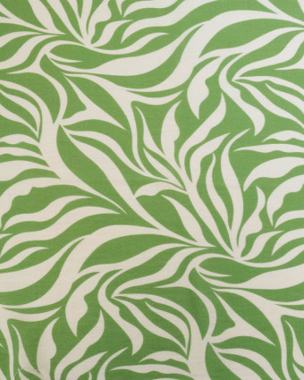 Tissu Viscose Texturée Lyra Vert Praire - Mercerine