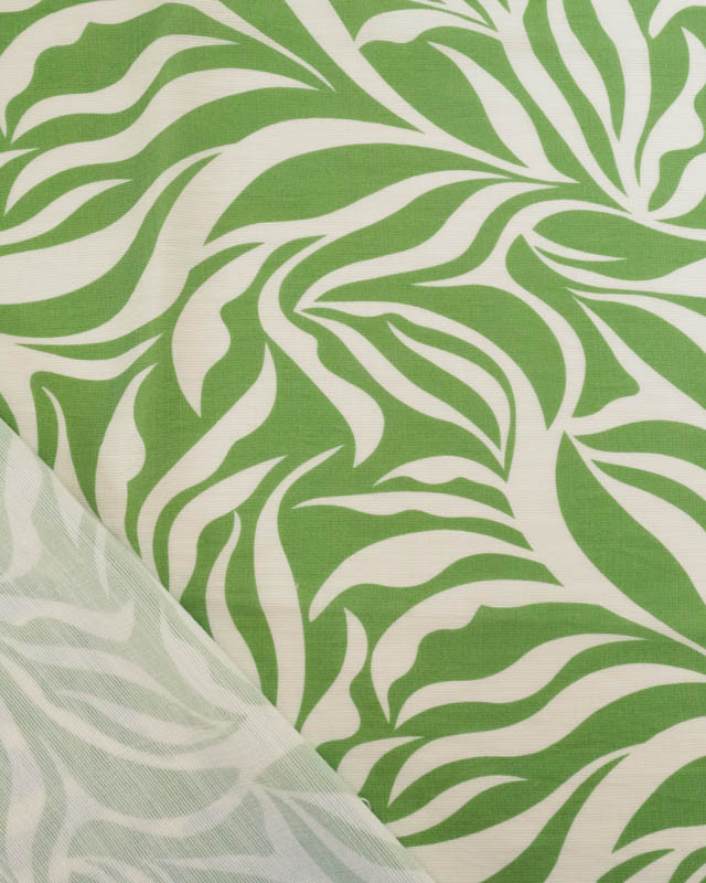 Tissu Viscose Texturée Lyra Vert Praire - Mercerine
