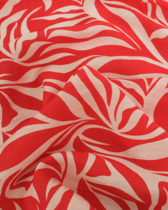 Tissu Viscose Texturée Lyra Cerise - Mercerine