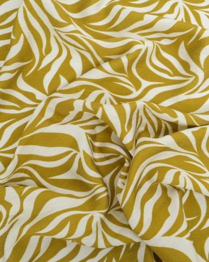 Tissu Viscose Texturée Lyra Olive - Mercerine
