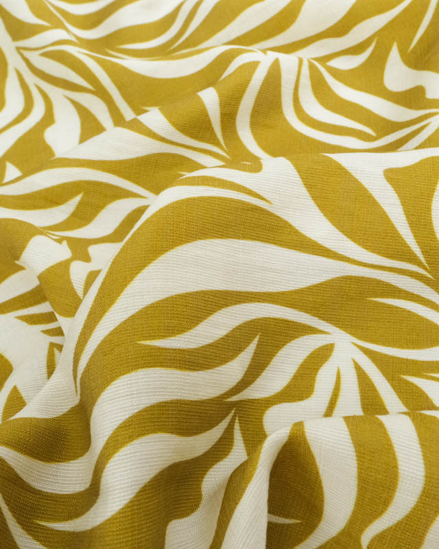 Tissu Viscose Texturée Lyra Olive - Mercerine