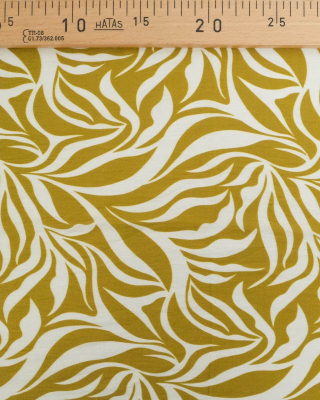 Tissu Viscose Texturée Lyra Olive - Mercerine