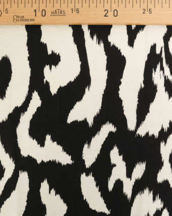 Tissu Viscose Texturée Zella Noir - Mercerine