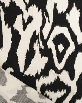 Tissu Viscose Texturée Zella Noir - Mercerine