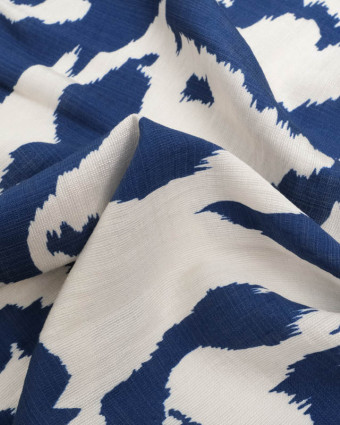Tissu Viscose Texturée Zella Bleu - Mercerine