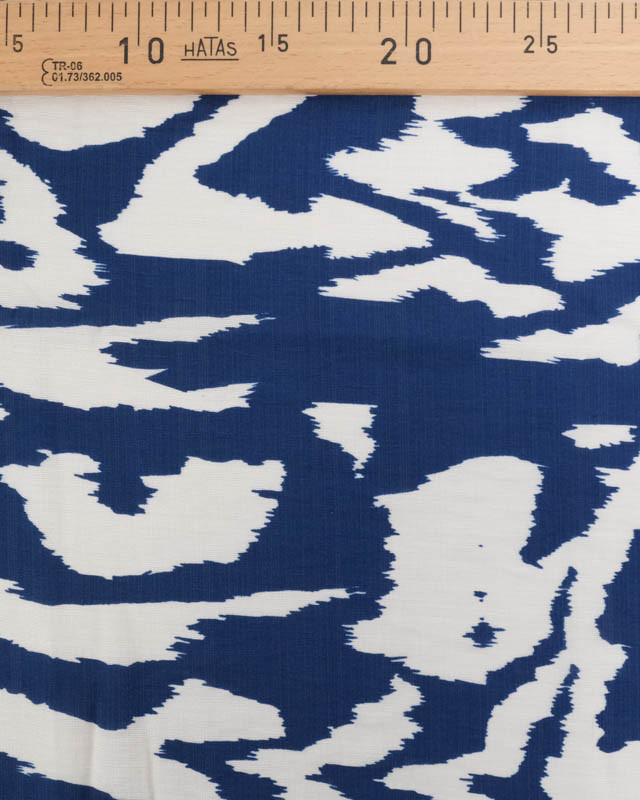 Tissu Viscose Texturée Zella Bleu - Mercerine
