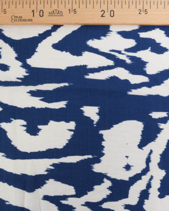 Tissu Viscose Texturée Zella Bleu - Mercerine