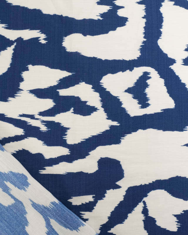 Tissu Viscose Texturée Zella Bleu - Mercerine