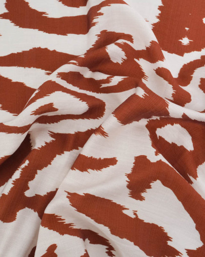 Tissu Viscose Texturée Zella Terracotta - Mercerine
