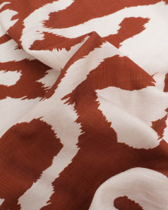 Tissu Viscose Texturée Zella Terracotta - Mercerine