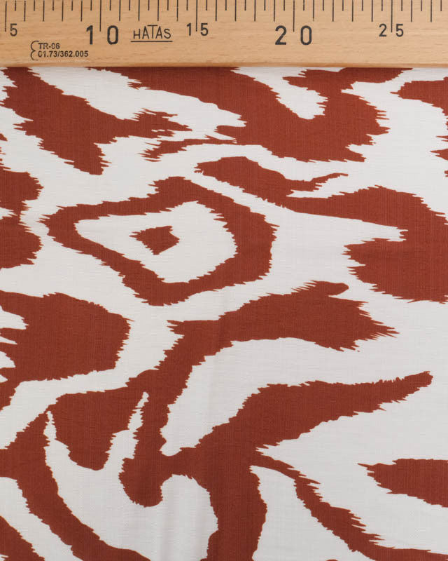 Tissu Viscose Texturée Zella Terracotta - Mercerine