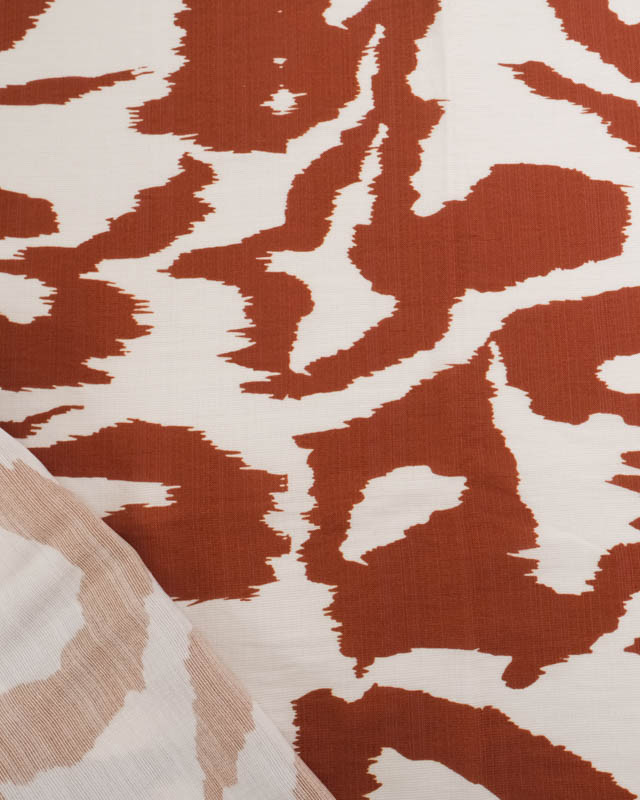 Tissu Viscose Texturée Zella Terracotta - Mercerine