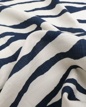 Tissu Viscose Texturée Nairobi Marine - Mercerine