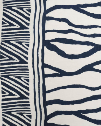 Tissu Viscose Texturée Nairobi Marine - Mercerine