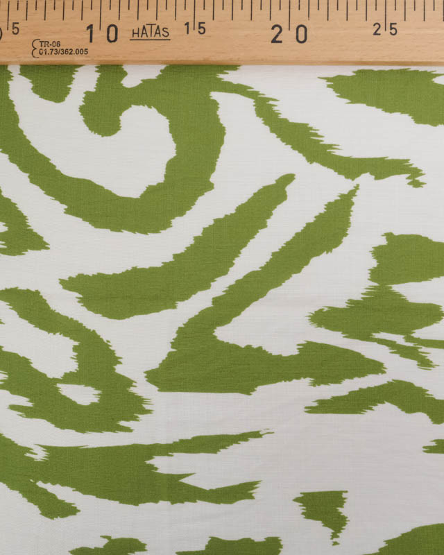Tissu Viscose Texturée Zella Vert Prairie - Mercerine