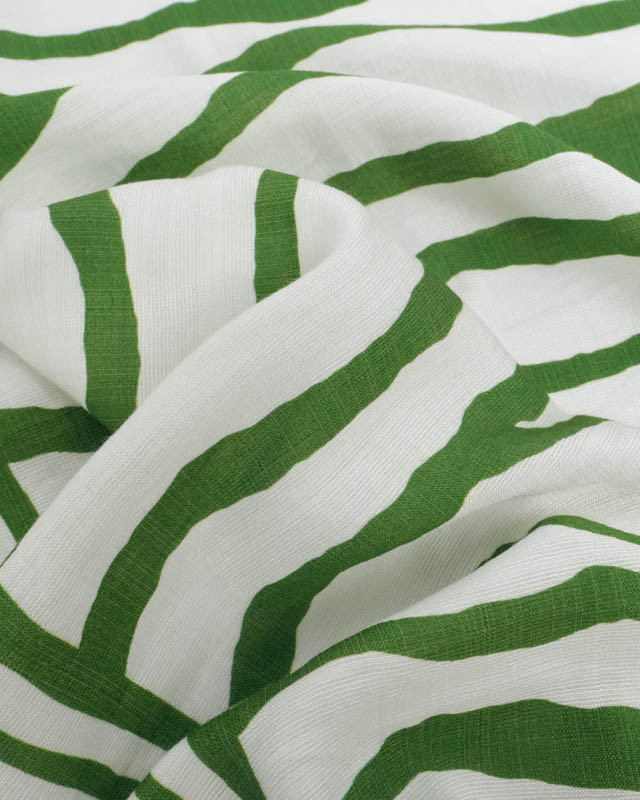 Tissu Viscose Texturée Nairobi Vert Prairie - Mercerine