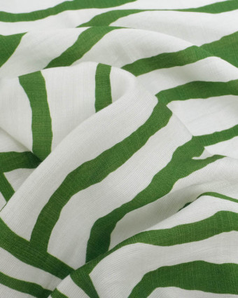 Tissu Viscose Texturée Nairobi Vert Prairie - Mercerine