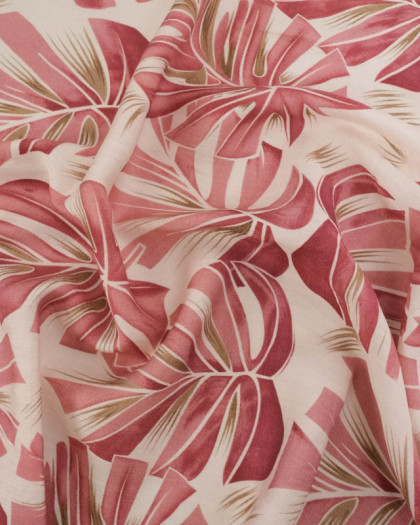 Tissu Viscose Texturée Deliciosa Vieux Rose - Mercerine