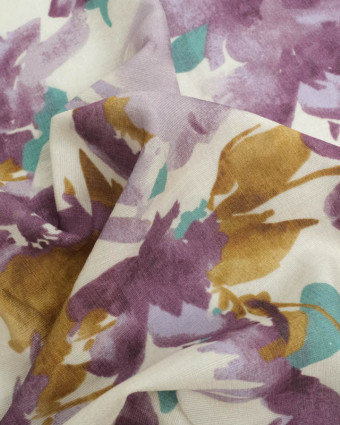 Tissu Viscose Texturée Zally Violet - Mercerine
