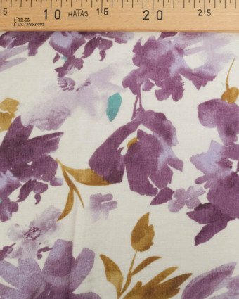 Tissu Viscose Texturée Zally Violet - Mercerine