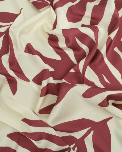 Tissu Satin Effet Soie Ombélia Prune - Mercerine