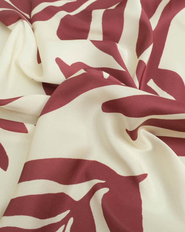 Tissu Satin Effet Soie Ombelia Prune - Mercerine