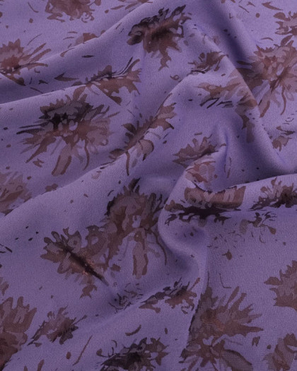 Tissu Satin Jacquard Lanna Violet Parme - Mercerine