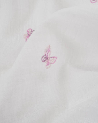 Double Gaze Petits Papillons Mauves - Mercerine