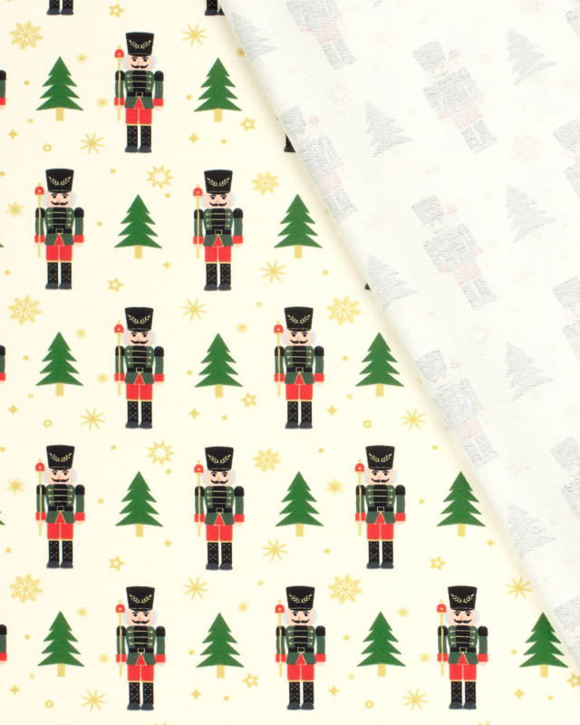 Tissu Sweat French Terry Casse-Noisette  Noël - Mercerine