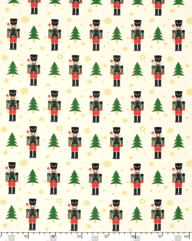 Tissu Sweat French Terry Casse-Noisette  Noël - Mercerine