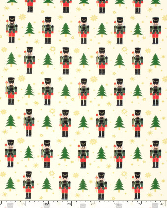 Tissu Sweat French Terry Casse-Noisette  Noël - Mercerine