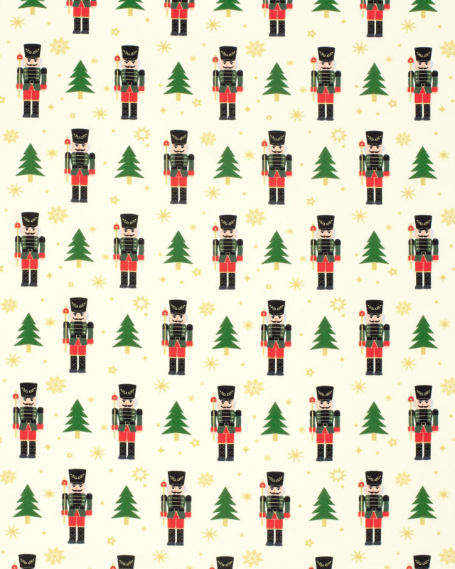Tissu Sweat French Terry Casse-Noisette  Noël - Mercerine